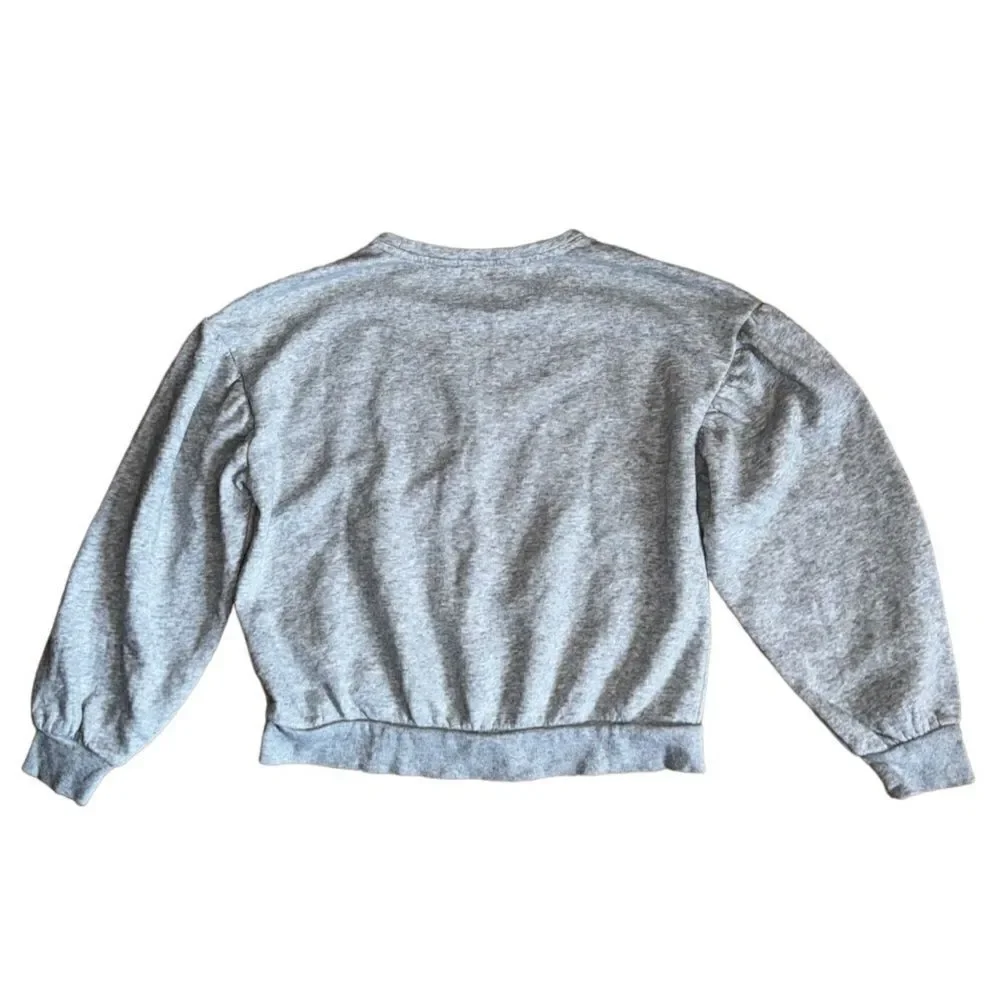 GAP Kids Girls Relaxed Crewneck Sweatshirt GAP 1969 in Grey Silver Size Xl (12)